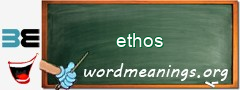 WordMeaning blackboard for ethos